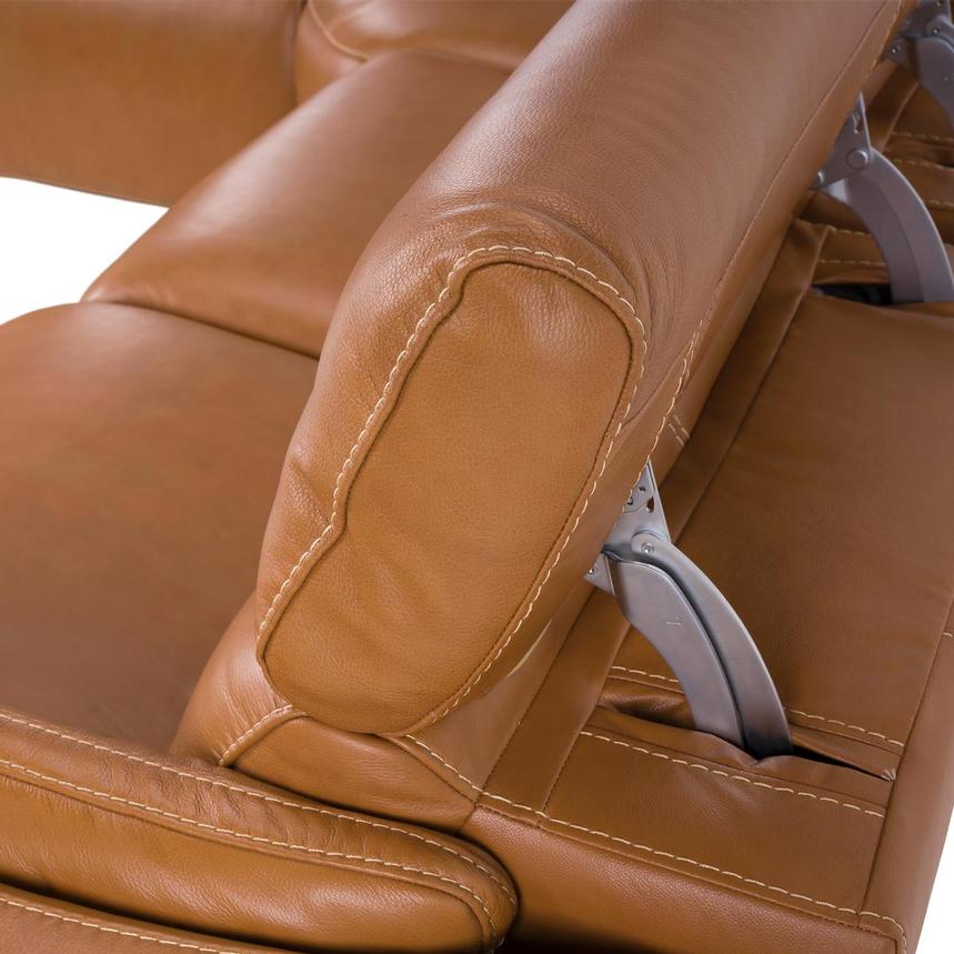 Kamet Tan Leather Power Reclining Sectional with 7PCS/3PWR alternate image, 7 of 9 images.