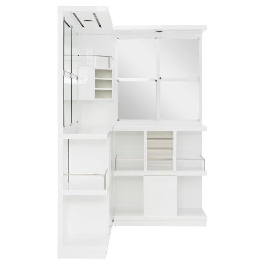 White lacquer bar cabinet deals