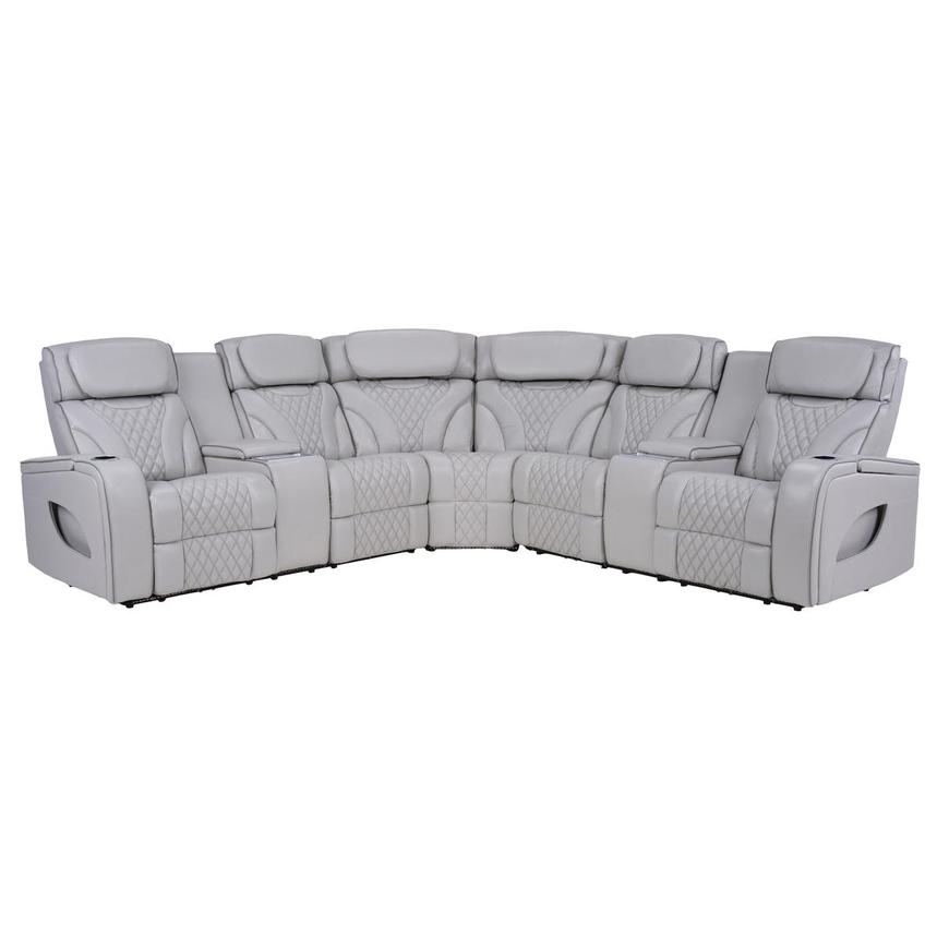 Pummel Gray Power Corner Sofa  alternate image, 2 of 16 images.