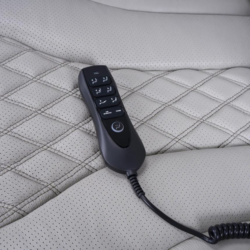 Pummel Gray Leather Corner Sofa  alternate image, 15 of 16 images.