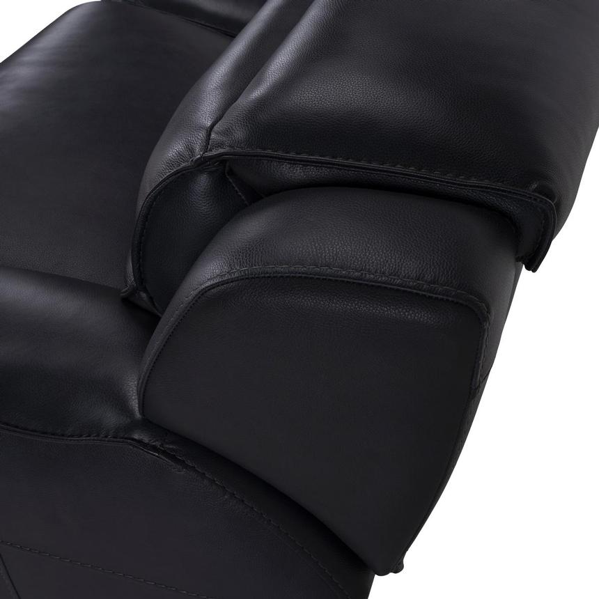 Cosmo II Blueberry Leather Power Reclining Sofa w/Console  alternate image, 7 of 10 images.