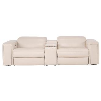 Trevor Leather Power Reclining Sofa w/Console
