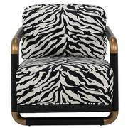 Zebra Accent Chair  alternate image, 2 of 8 images.
