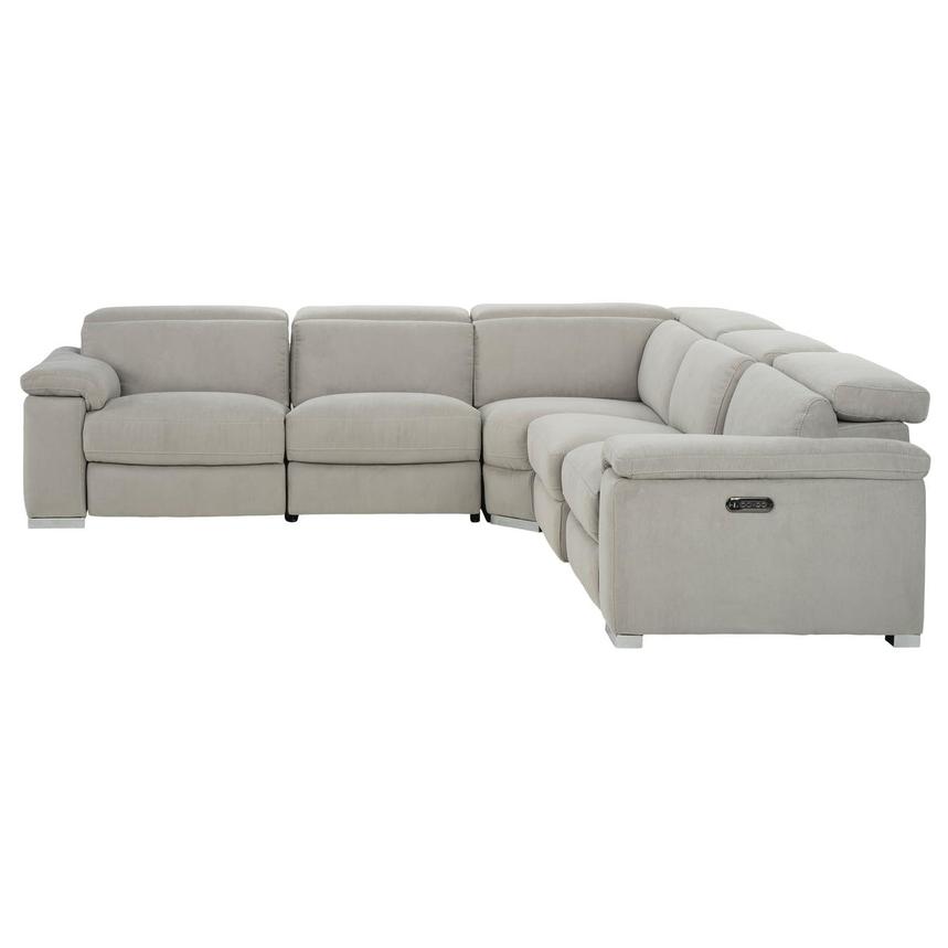 Karly Light Gray Power Reclining Sectional with 5PCS/2PWR alternate image, 3 of 8 images.