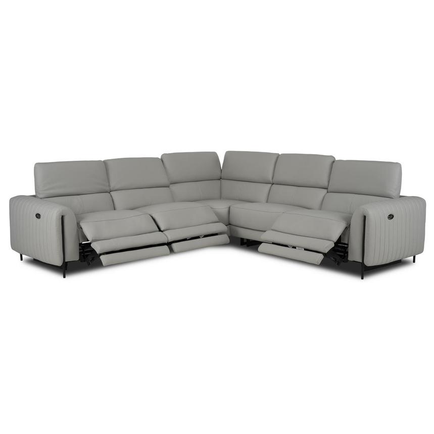 Marcelo 2.0 Leather Power Reclining Sectional with 5PCS/3PWR alternate image, 2 of 9 images.