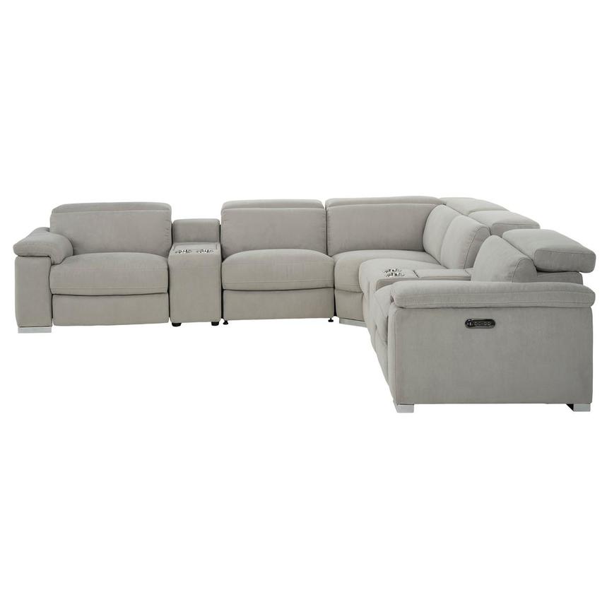 Karly Light Gray Power Reclining Sectional with 7PCS/3PWR | El