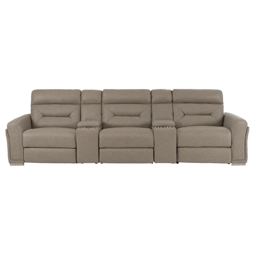 Kim Taupe Home Theater Seating with 5PCS/3PWR  alternate image, 2 of 8 images.