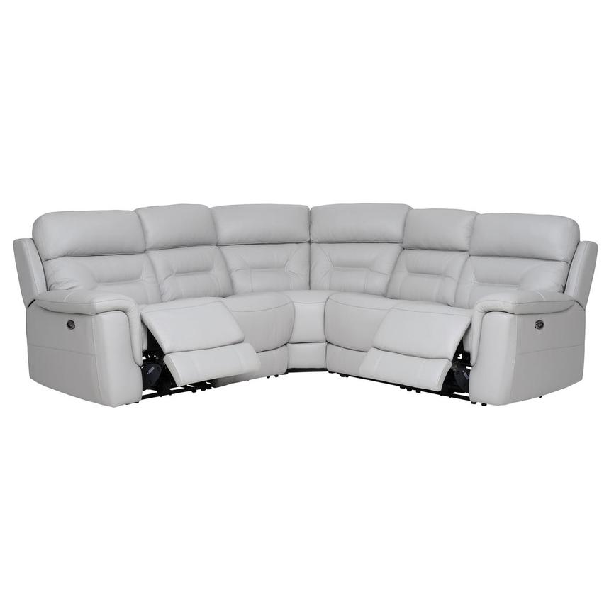 Palmer Leather Power Reclining Sectional with 5PCS/2PWR alternate image, 2 of 7 images.