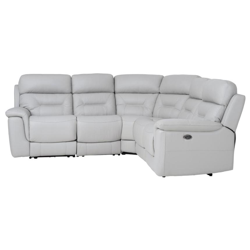 Palmer Leather Power Reclining Sectional with 5PCS/2PWR alternate image, 3 of 7 images.