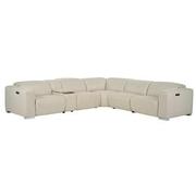 Samar Leather Power Reclining Sectional with 6PCS/2PWR  main image, 1 of 12 images.