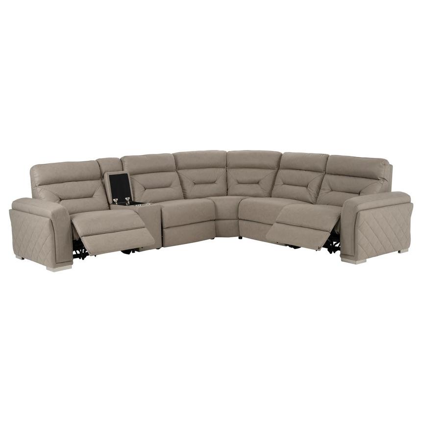 Kim Taupe Power Reclining Sectional with 6PCS/2PWR  alternate image, 2 of 9 images.