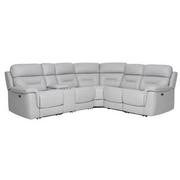 Palmer Leather Power Reclining Sectional with 6PCS/3PWR  main image, 1 of 10 images.