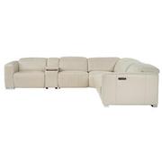 Samar Leather Power Reclining Sectional with 6PCS/3PWR  alternate image, 3 of 12 images.