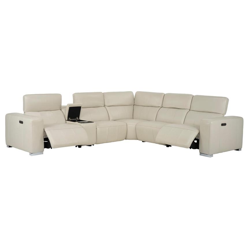 Samar Leather Power Reclining Sectional with 6PCS/2PWR alternate image, 2 of 12 images.