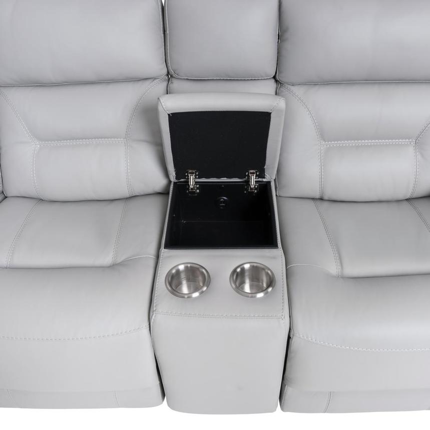 Palmer Leather Power Reclining Sectional with 6PCS/3PWR alternate image, 5 of 10 images.