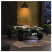 OFF-Road Green Twin Car Bed w/Mattress  alternate image 2 of 4 images.