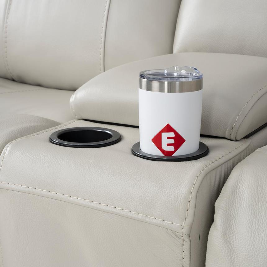 Samuel Light Gray Home Theater Leather Seating with 5PCS/2PWR  alternate image, 5 of 9 images.