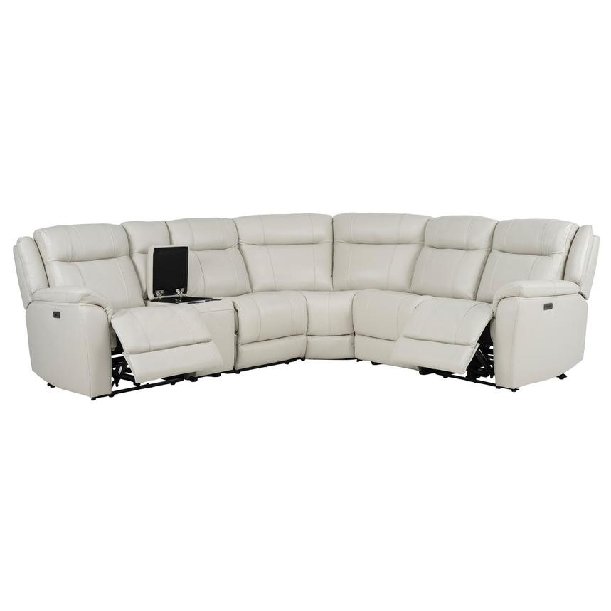 Samuel Leather Power Reclining Sectional with 6PCS/2PWR  alternate image, 2 of 10 images.