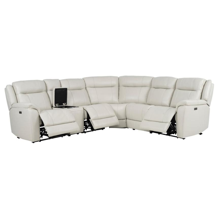 Samuel Leather Power Reclining Sectional with 6PCS/3PWR  alternate image, 2 of 10 images.