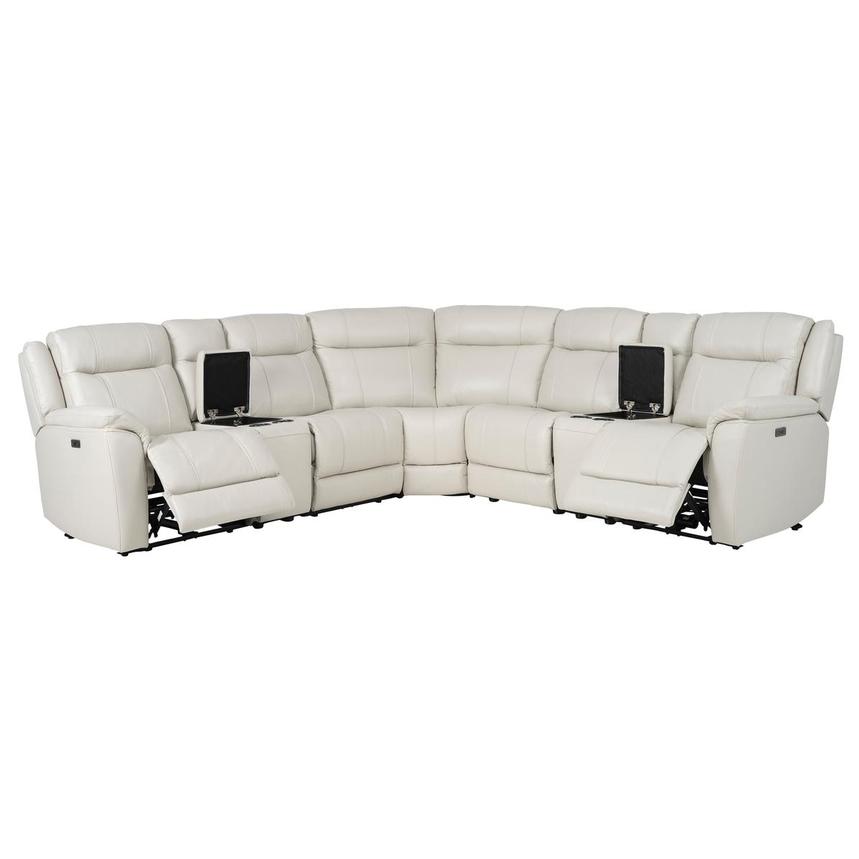 Samuel Leather Power Reclining Sectional with 7PCS/3PWR  alternate image, 2 of 11 images.