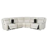 Samuel Leather Power Reclining Sectional with 7PCS/3PWR  alternate image, 2 of 11 images.