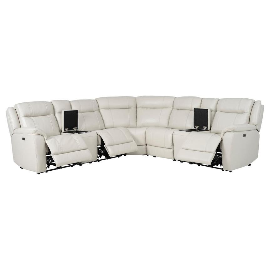 Samuel Leather Power Reclining Sectional with 7PCS/3PWR alternate image, 3 of 11 images.