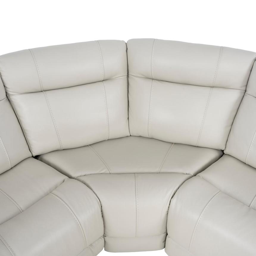 Samuel Light Gray Leather Power Reclining Sectional with 7PCS/3PWR  alternate image, 5 of 11 images.