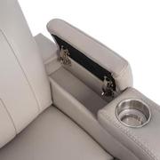 Neptune Gray Leather Power Recliner  alternate image, 10 of 16 images.