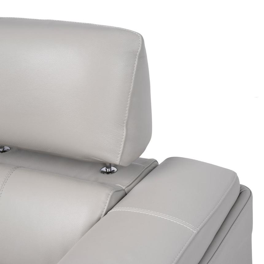 Charlette Silver Leather Power Reclining Loveseat  alternate image, 7 of 12 images.