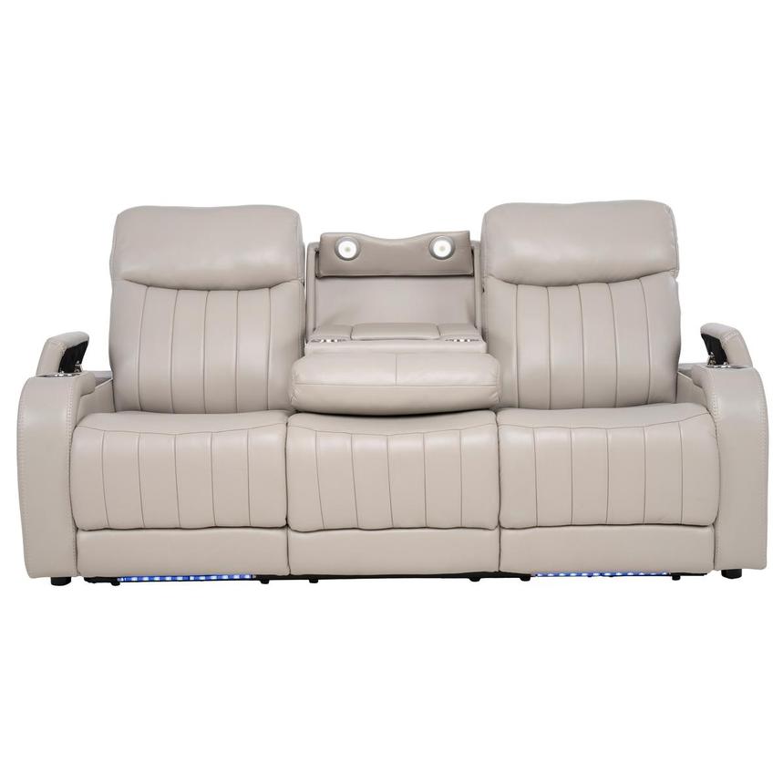 Neptune Gray Leather Power Reclining Sofa  alternate image, 2 of 14 images.