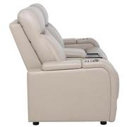 Neptune Gray Leather Power Reclining Sofa w/Console  alternate image, 6 of 17 images.