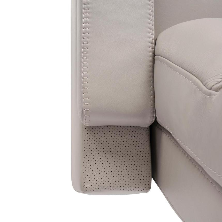 Neptune Gray Leather Power Reclining Sofa w/Console  alternate image, 15 of 17 images.