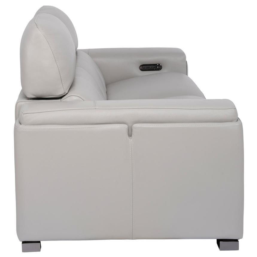 Charlette Silver Leather Power Reclining Sofa alternate image, 5 of 13 images.