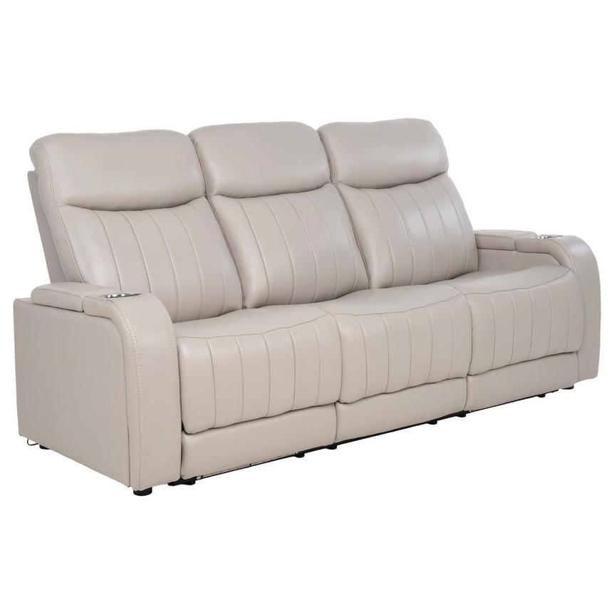 Neptune Gray Leather Power Reclining Sofa  alternate image, 4 of 15 images.