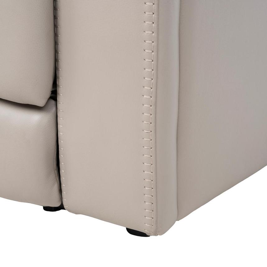 Neptune Gray Leather Power Reclining Sofa w/Console alternate image, 17 of 17 images.