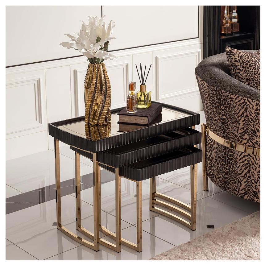 Lainey Black Nesting Tables Set of 3  alternate image, 2 of 10 images.