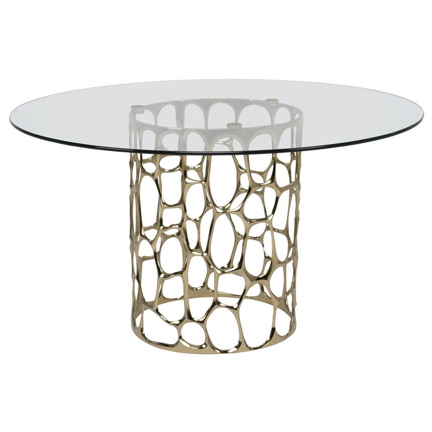 Anders Gold Round Dining Table  main image, 1 of 5 images.