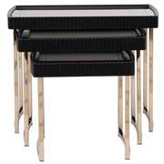Lainey Black Nesting Tables Set of 3  alternate image, 4 of 10 images.