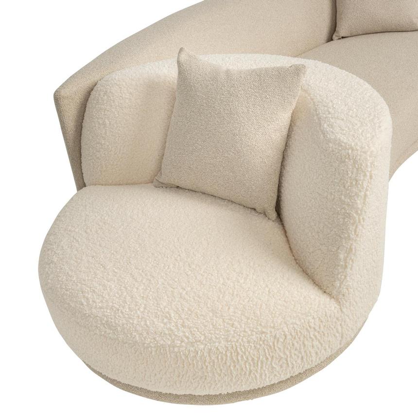 Rhea Cream Swivel Sofa  alternate image, 9 of 13 images.