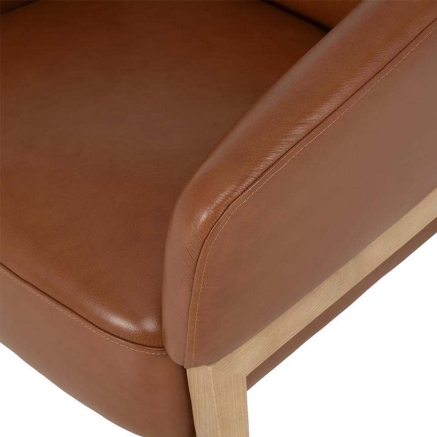 Giada Tan Leather Accent Chair  alternate image, 6 of 8 images.
