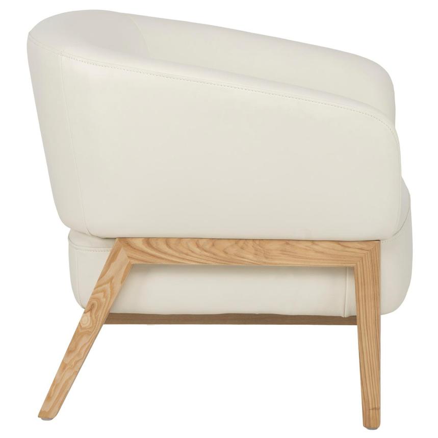 Giada White Leather Accent Chair alternate image, 5 of 10 images.