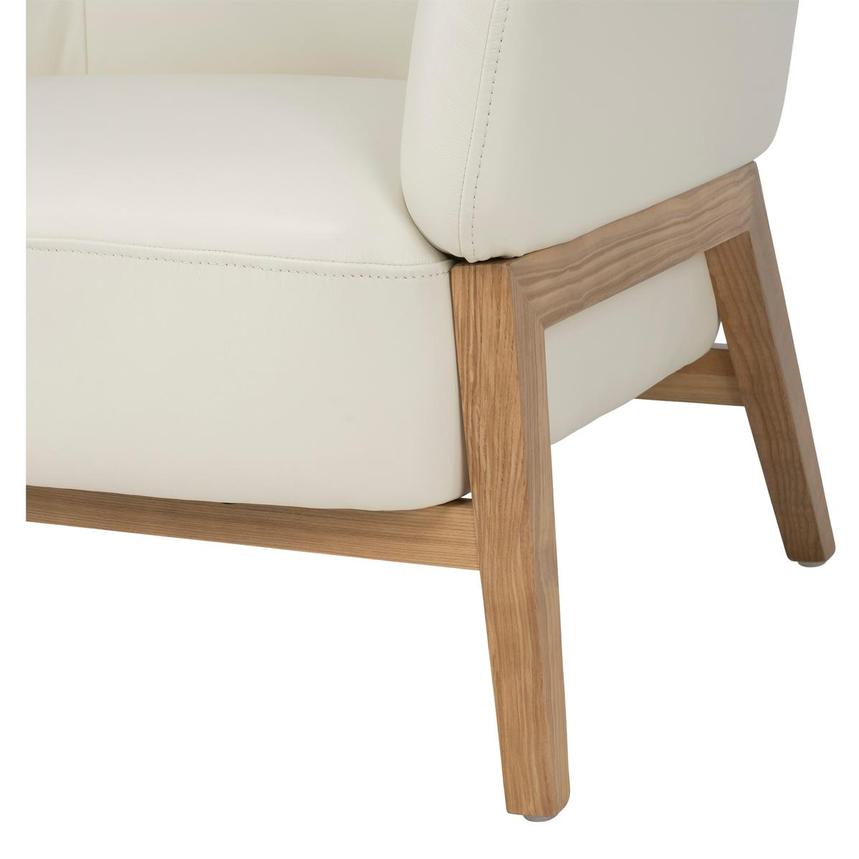 Giada White Leather Accent Chair  alternate image, 9 of 10 images.