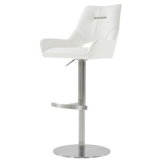 Kalia II White Adjustable Stool