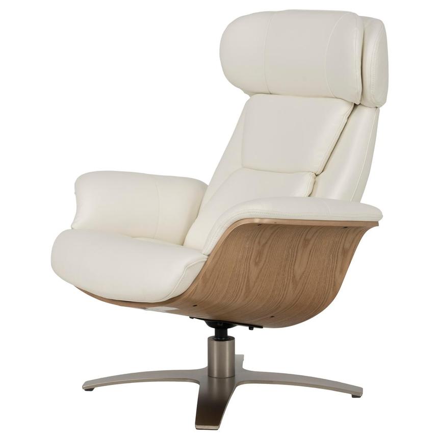 Fabrizio White Leather Accent Chair  main image, 1 of 12 images.