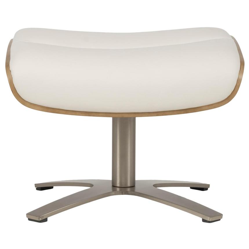 Fabrizio White Leather Ottoman alternate image, 2 of 7 images.
