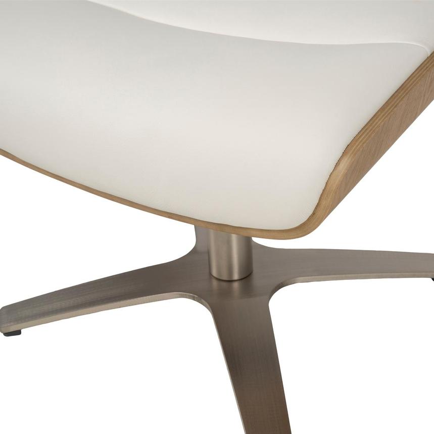Fabrizio White Leather Ottoman alternate image, 7 of 8 images.
