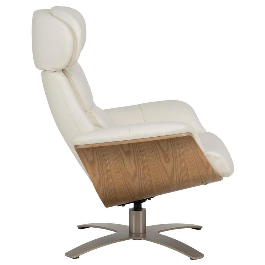 Fabrizio White Leather Accent Chair alternate image, 4 of 12 images.