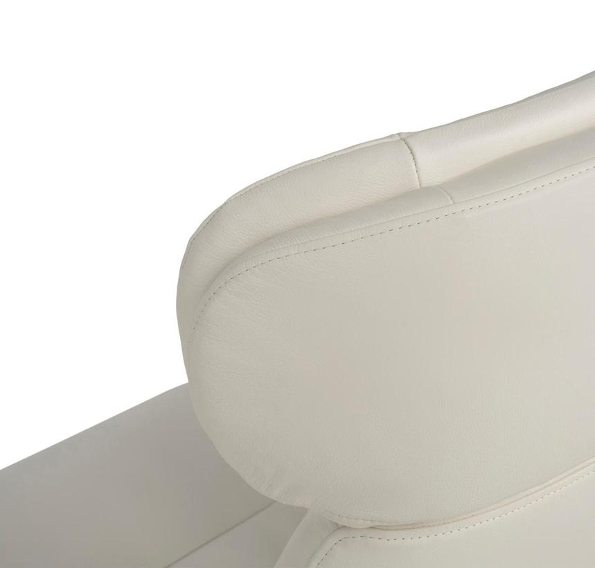 Fabrizio White Leather Accent Chair alternate image, 7 of 13 images.