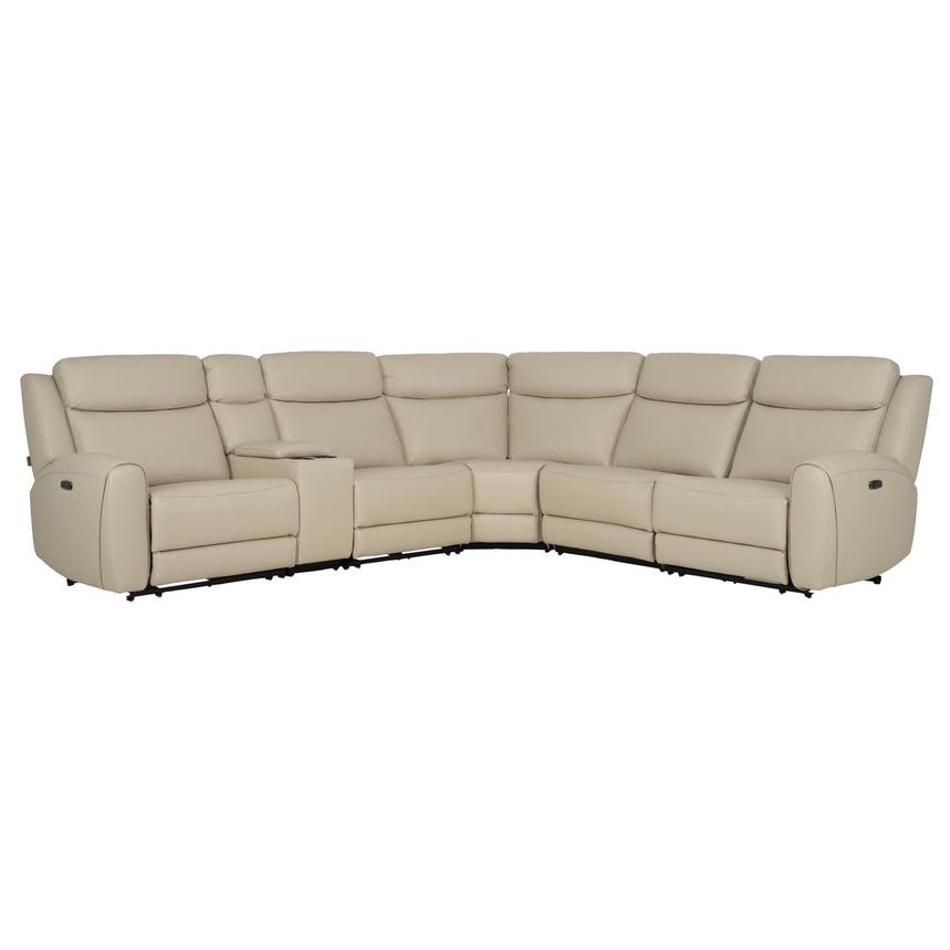 Miata Leather Power Reclining Sectional with 6PCS/2PWR  main image, 1 of 12 images.