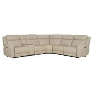Miata Leather Power Reclining Sectional with 6PCS/3PWR  main image, 1 of 12 images.